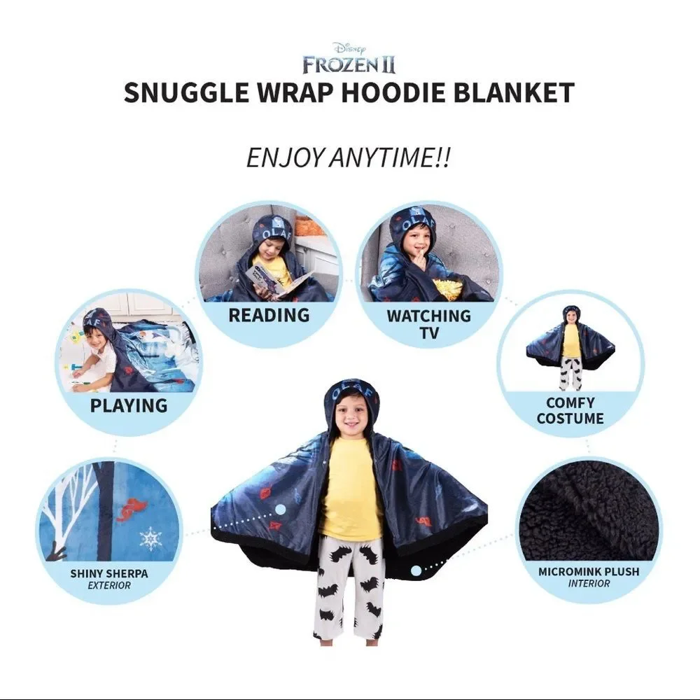 Frozen II Olaf Snuggle Wrap, Hoodie Blanket